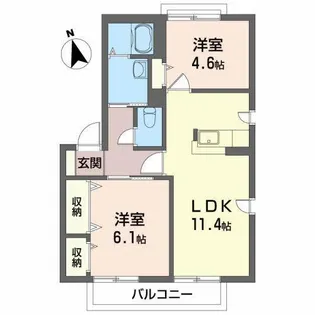 山形県山形市城西町5【アパート】の間取り