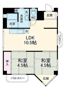 フルーヴェ1番館【3階】の間取り