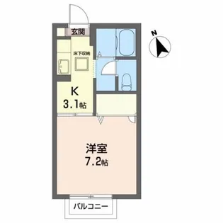 エレンシア古坦【1階】の間取り