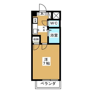 クオーレ橋本【4階】の間取り