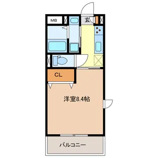 1Kの間取り画像