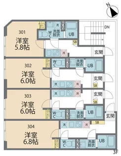 カインドネス相模原【3階】の間取り