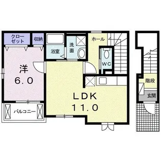 チェルシーテラス【2階】の間取り