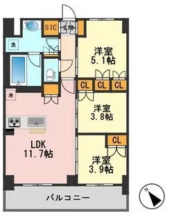東京都江戸川区南篠崎町2【マンション】の間取り
