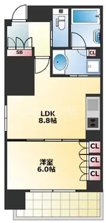 リーガル南堀江【3階】の間取り