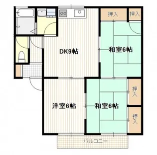 グランデージKM B棟【1階】の間取り