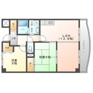 2LDKの間取り画像