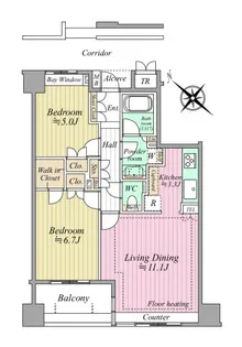 アルス勝どきコモーネ【6階】の間取り