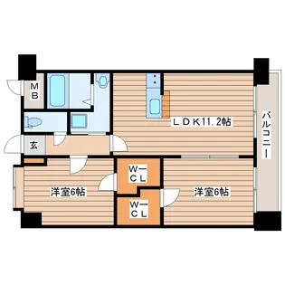 エーフィールズ新田東【1階】の間取り