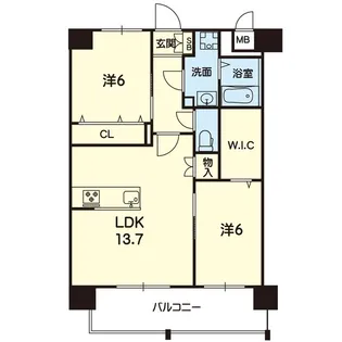 ライズ大津V【9階】の間取り