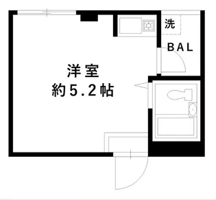 1Rの間取り画像