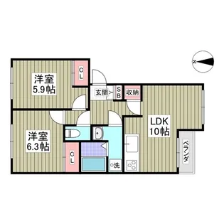 エスポアメゾンA【2階】の間取り