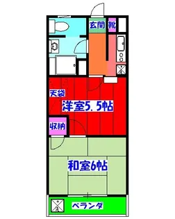 行徳マンション【5階】の間取り