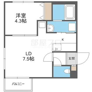 北海道札幌市西区発寒六条10【マンション】の間取り