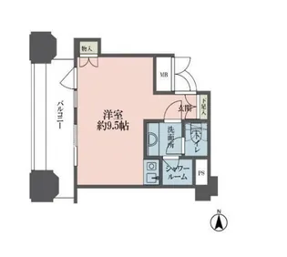 東京都新宿区新宿1【マンション】の間取り