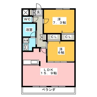 アクア・レガーレステージII【2階】の間取り