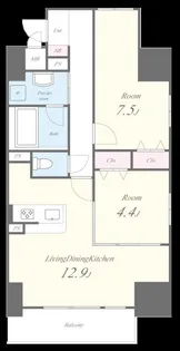 Evergarden【13階】の間取り