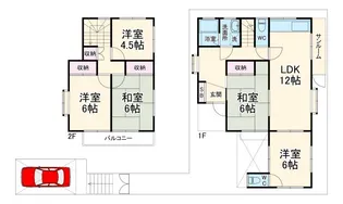 千葉県松戸市六高台8【一戸建】の間取り