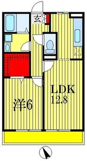 パークサイド西船A・B【3階】の間取り