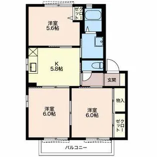 ディアコート花水木【2階】の間取り