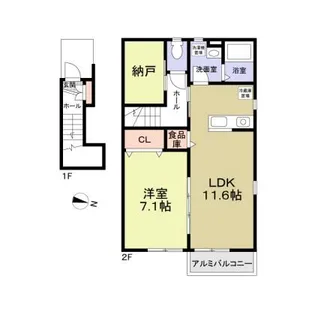 フォレストコートC棟【2階】の間取り