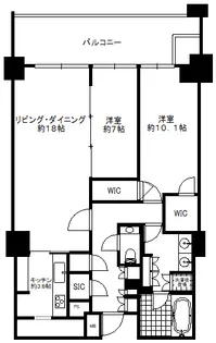 パークマンション三田綱町ザフォレスト【5階】の間取り