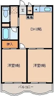 ネクスコート川上【1階】の間取り