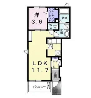 スリー ブランチ【1階】の間取り