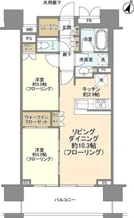 東京都新宿区若松町【マンション】の間取り