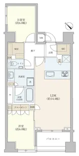 THEパームス月島ルナガーデン【9階】の間取り