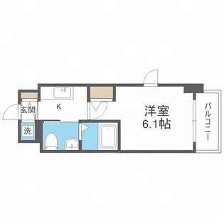 エスリード福島WEST【6階】の間取り