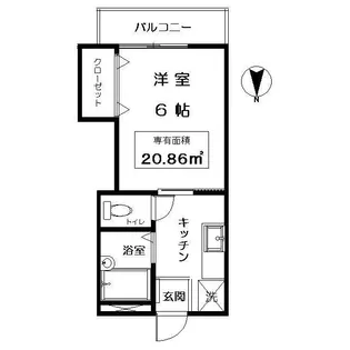 グローリー上野毛【1階】の間取り