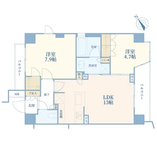オープンレジデンシア代官山ザ・ハウス【5階】の間取り