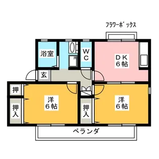 ダイヤモンドヴィラ【2階】の間取り