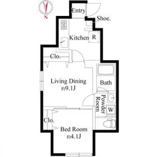 ウッドクレスト荒川レジデンス【1階】の間取り