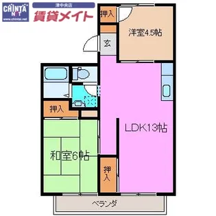 サニーハイツ88【2階】の間取り