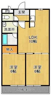 ユーコート宝塚【3階】の間取り