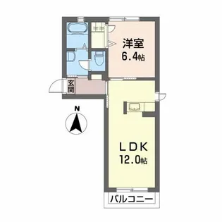 メダリアス A【1階】の間取り