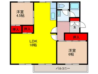 箕面如意谷住宅19号棟【5階】の間取り
