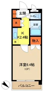 カスカータ鷺沼【6階】の間取り