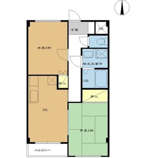 αNEXT上小出第1【4階】の間取り