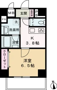 Como Palacio 日暮里【9階】の間取り