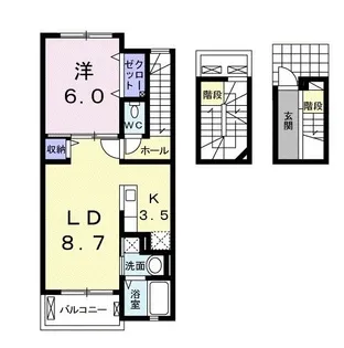 グラース・メゾン【3階】の間取り