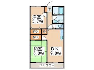 ハイツピアB【2階】の間取り
