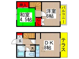 クレメントハウスA棟の間取り