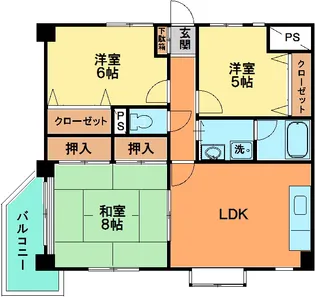 ペルレ金沢文庫【2階】の間取り