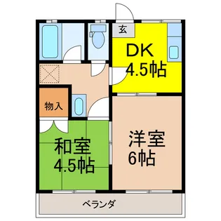 コーポM【2階】の間取り