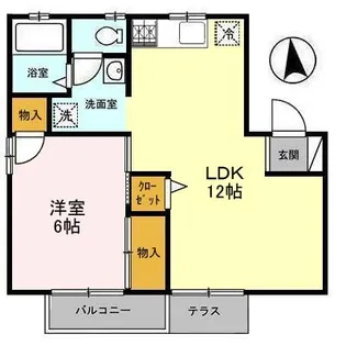 グリーンコート B【1階】の間取り