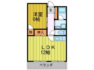 メルベ-ユ扇町【3階】の間取り