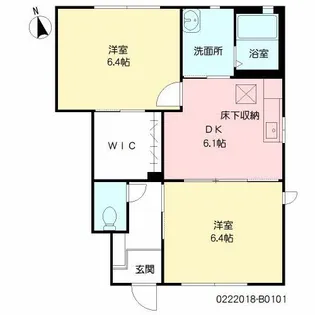 サンク・ブランシェ B棟【1階】の間取り